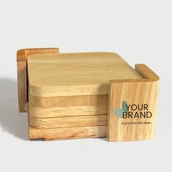 Customizable Wooden Tea Coaster