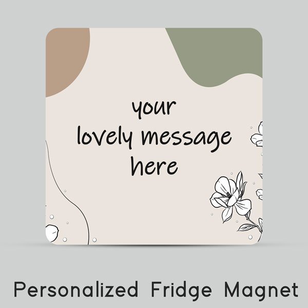 White Fridge Magnet (Customized)
