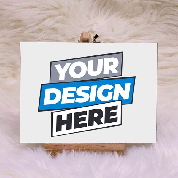Customizable B5 White Canvas Easel 