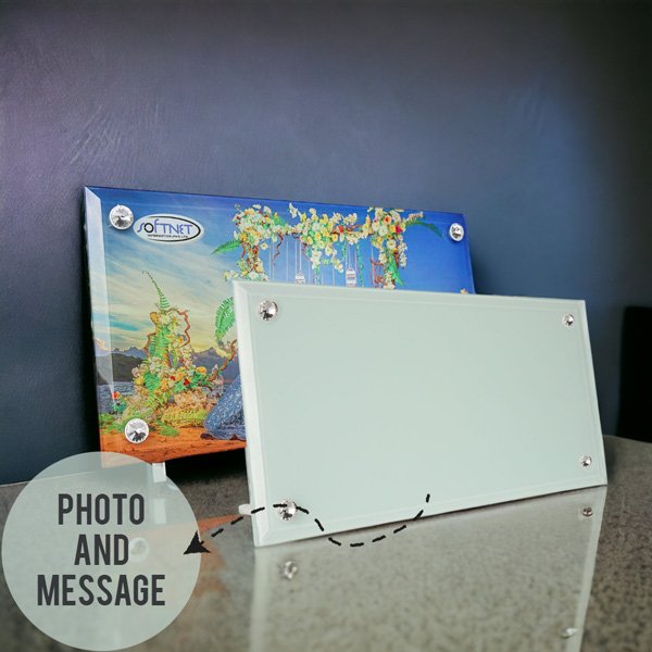 Customizable Crystal Glass & Photo Frame