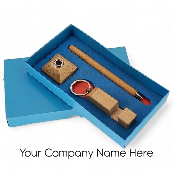 Blue Box Pen with Keyring