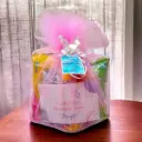 Net Gift Wrapping with Tag and Ribbon