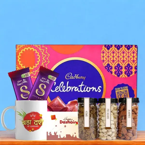 Dashain Gift :Cadbury Chocolates with Dry Nuts and Mug