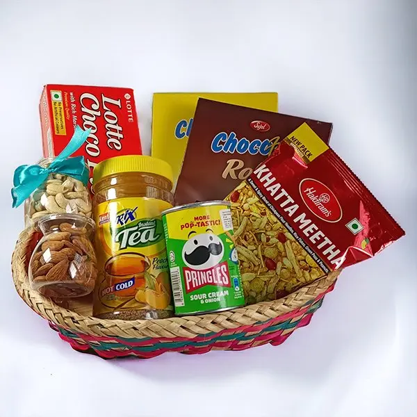 Gourmet Tea, Chocolate and Dry Nuts Hamper