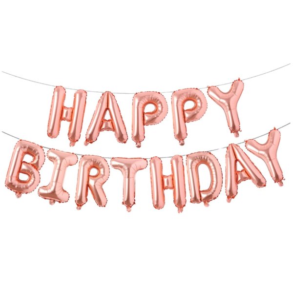 Rose Gold Happy Birthday Foil Ballon
