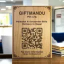 Engraved Wooden QR Code Stand