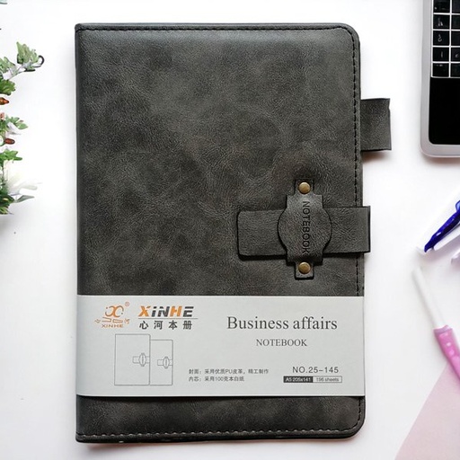[6927631711744-Grey] Personalised Business Affairs Notebook-Grey