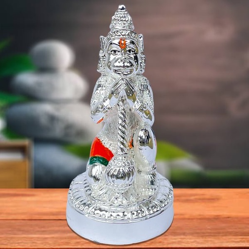[SLV-9223WX] Silver Wax Idol Of Shri Hanuman Ji