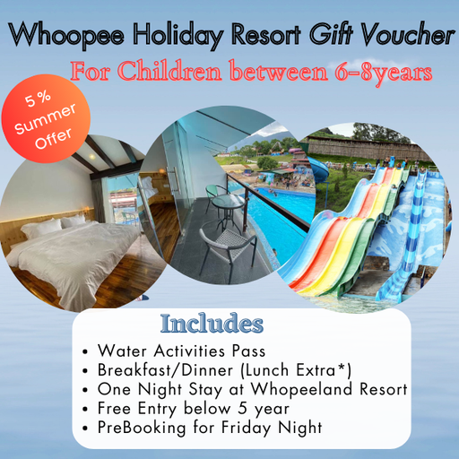 WhoopeeLand Amusement Gift Voucher For 6-8 Years