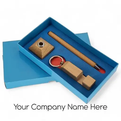 Blue Box Pen with Keyring