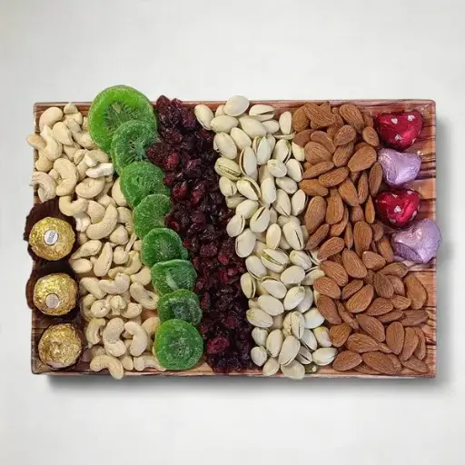 Healthy Dried Fruits & Nuts with Sweets Gift Tray