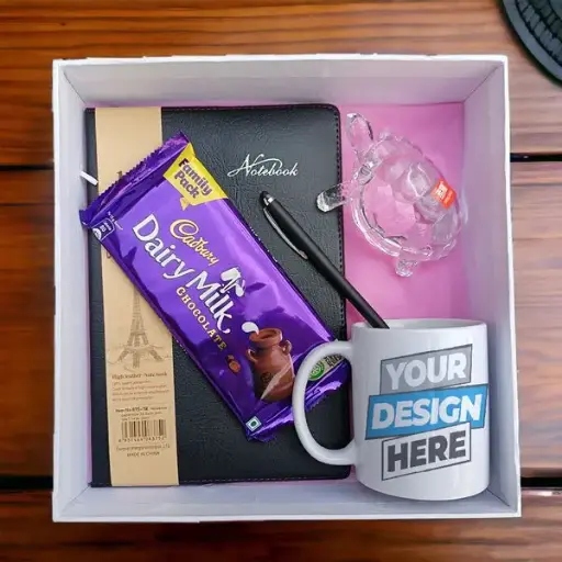 Corporate Festive Gift Box: Pen, Diary & Lucky Tortoise