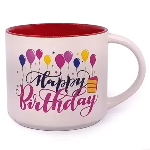Happy Birthday Printed Ceramic  Mug