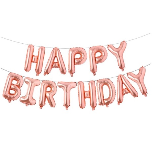 Rose Gold Happy Birthday Foil Ballon
