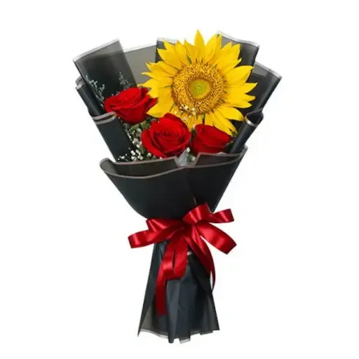 Red Roses & Sunflower Delight Bouquet