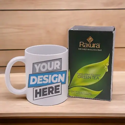 Green Tea With A Personalised Mug Combo