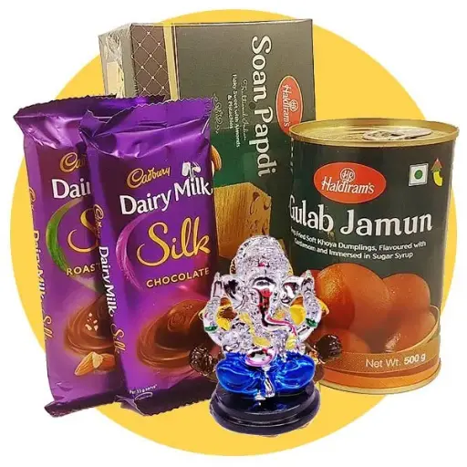 Sweets & Chocolates With Ganesh Statue