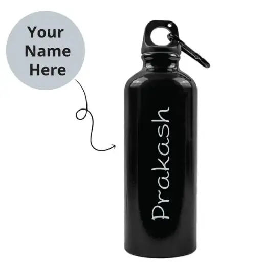 Black Water Tumbler with Custom Name - 600ml